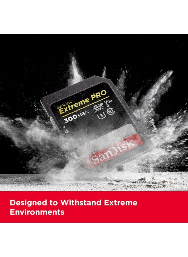 سانديسك بطاقة ذاكرة Extreme PRO SDXC UHS-II سعة 256 جيجابايت - C10، U3، V90، 8K، 4K، فيديو عالي الدقة بالكامل، بطاقة SD - SDSDXDK-256G-GN4IN 256 جيجابايت - Image 5